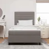 Maison Exclusive - Boxspringbett mit Matratze mit LED Taupe Produktbild-Vorschau 4