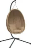 vidaXL Závěsné křeslo Egg Design se stojanem Taupe Fabric Náhled obrázku produktu 1