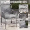 Outsunny 2er Set Gartenstuhl Rattan Gartenmöbel mit Produktbild-Vorschau 4