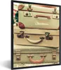 MuchoWow® MuchoWow® Gerahmtes Poster Reisekoffer - Vintage Produktbild-Vorschau 1