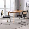 2er Set Esszimmerstühle Rattan Schwarz Modern Polster Produktbild-Vorschau 7