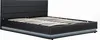 Letto LED con contenitore "Anastasia" - 160 x 200 cm - Nero Anteprima dell’immagine prodotto 1