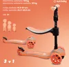 Detská trojkolka 3v1 LED Flash marhuľová Sun Baby scooter Náhľad obrázku produktu 7