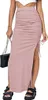 ASKSA Femme Sexy Maxi Jupe Jupe avec fente Taille haute Voir les images du produit 1