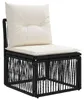Gartensofa-set 10 pcs Schwarz Poly-Rattan Produktbild-Vorschau 2