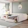 Cama infantil Flieks de 140x200 cm con puertos de carga USB Vista previa de la imagen del producto 2