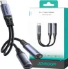 Adapter DAC 2w1 Joyroom SY-C03 USB-C do 2x USB-C - czarny Podgląd zdjęcia produktu 1