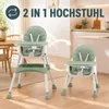 Baby Vivo Design 2in1 Kinderhochstuhl - Oscar in Grün Produktbild-Vorschau 4
