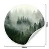 Sticker Kreis BÄUME Nebel Wald Pflanzen Natur Landschaft 3D Produktbild-Vorschau 3