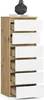 Commode CL6 40 cm Chêne Artisan Blanc avec 6 Tiroirs et Voir les images du produit 2