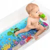 A baby is playing on a water-filled mat with an underwater theme. Produktbild-Vorschau