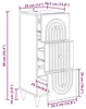 vidaXL Ladekast, 33 x 34,5 x 90 cm, houtvezel, gerookt Productafbeelding-voorbeeld 7