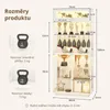 Skleněná vitrína Puluomis s osvětlením ve 3 barvách a Náhled obrázku produktu 4