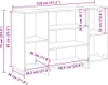 vidaXL Příborník betonový šedý 120x30x75 cm odvozený Náhled obrázku produktu 9