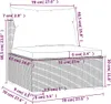 vidaXL 5-tlg. Garten-Lounge-Set mit Kissen Poly Rattan Grau Produktbild-Vorschau 7