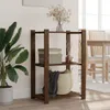 Lagerregal mit 3 Böden Braun 60x38x90 cm Massivholz Kiefer Produktbild-Vorschau 2