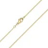 A close-up of a gold chain necklace with a clasp, isolated on a white background. Produktbild-Vorschau
