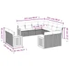 11-tlg. Garten-Sofagarnitur mit Kissen Beige Poly Rattan Produktbild-Vorschau 7