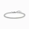 A silver bracelet on a white background. Náhľad obrázku produktu