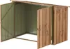 DURAMAX Fahrradgarage 2x1m Holzoptik aus Metall in Grau Produktbild-Vorschau 2