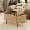 Merax Ovaler Couchtisch aus MDF mit Massivholzbeine, Produktbild-Vorschau 2