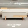 Banc HOMCOM avec rangement, assise rembourrée aspect lin, Voir les images du produit 5