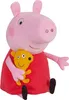 A plush toy of Peppa Pig holding a yellow teddy bear. Produktbild-Vorschau