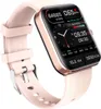 A pink smartwatch with a rose gold bezel is displayed against a white background. Náhled obrázku produktu