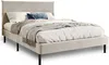 A bed with bedding and pillows on a white background. Produktbild-Vorschau