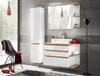 Colonna Da Bagno Bianca 176 Cm Alta Lucida Rovere Dorato Anteprima dell’immagine prodotto 2
