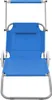 vidaXL Klappliege mit Sonnenschutz und Rädern Stahl Blau Produktbild-Vorschau 1