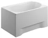 A white bathtub with a white acrylic apron and legs, shown from a slightly elevated side angle against a white background. Podgląd zdjęcia produktu