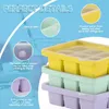 3 stapelbare Silikon-Eiswürfelbehälter mit Deckel, Produktbild-Vorschau 4