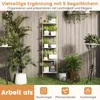 COSTWAY 5-stupňový rebríkový regál, nástenný regál s Náhľad obrázku produktu 5