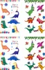 Oblique Unique Temporäre Klebetattoos Kinder Dinosaurier Produktbild-Vorschau 1