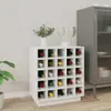 vidaXL Weinregal Weiß 55,5x34x61 cm Massivholz Kiefer Produktbild-Vorschau 2