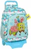 Zaino scuola con ruote Spongebob Stay positive Blu Bianco Anteprima dell’immagine prodotto 2