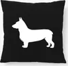 Huuraa Kissen Welsh Corgi Pembroke Silhouette 40x40cm mit Produktbild-Vorschau 1
