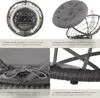 Fauteuil papasan en rotin Gargano rotatif - gris Voir les images du produit 5