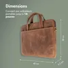 Accezz Leather Laptoptas 16 inch - Cognac Voir les images du produit 5
