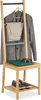 Relaxdays Herrendiener mit Ablage, Bambus, HBT: 133x40x42 Produktbild-Vorschau 1