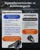 70W Zigarettenanzünder,4 in 1 Einziehbares Auto Ladegerät Produktbild-Vorschau 5
