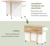 Mobilní kuchyňský stůl z dubového dřeva 137 x 43 (76) x 92 Náhled obrázku produktu 3