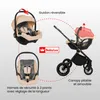 BabyLux® Poussette 3en1 Set Rosso, Beige, Pliable Léger Set Voir les images du produit 5