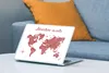 MuchoWow® Laptop Aufkleber Sticker Cover Weltkarte - Rot - Produktbild-Vorschau 4