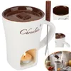 Keramik Schokofondue‑Tasse 200 ml, Schokoladenschmelztopf Produktbild-Vorschau 1