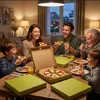 KAPAK 25er Pizzakarton Grün 32x32x4 cm quadratisch für Produktbild-Vorschau 6