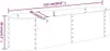 A diagram showing the dimensions of a raised garden bed. Produktbild-Vorschau