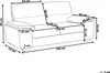 BELIANI 3-Sitzer Sofa Cremeweiß Kunstleder Breite Armlehnen Produktbild-Vorschau 3