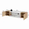 FUFU&GAGA TV Lowboard 200 cm Weiß Hochglanz & Eiche, Produktbild-Vorschau 7